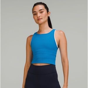 Power Pivot Ribbed Tank Poolside sz 4